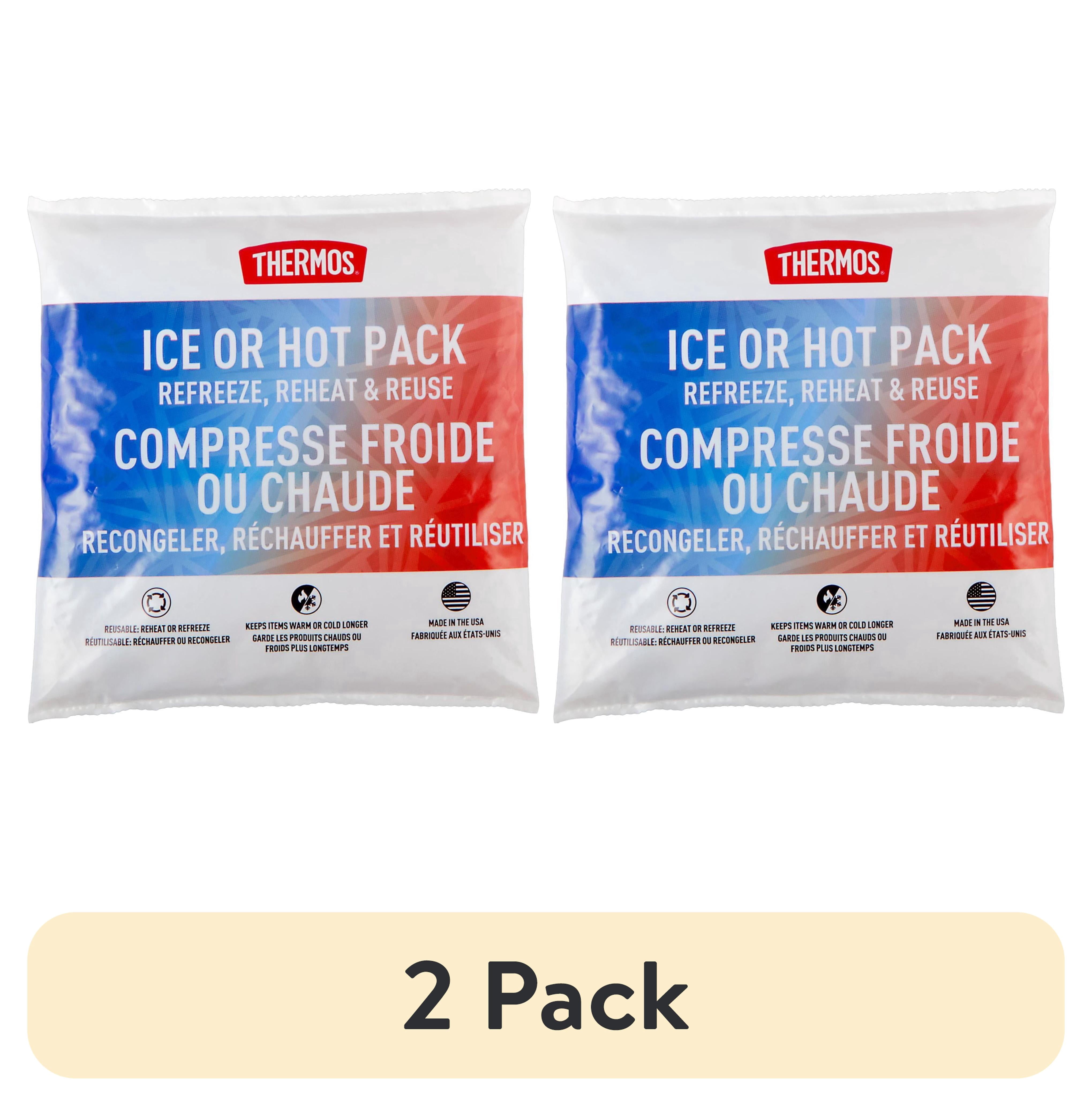 (2 pack) Thermos Large Reusable Hot and Cold Pack for Packed Lunches and Daily Commutes