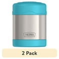 thumbnail image 1 of (2 pack) Thermos Vacuum Insulated Stainless Steel Food Jar, 10oz, Teal, 1 of 9