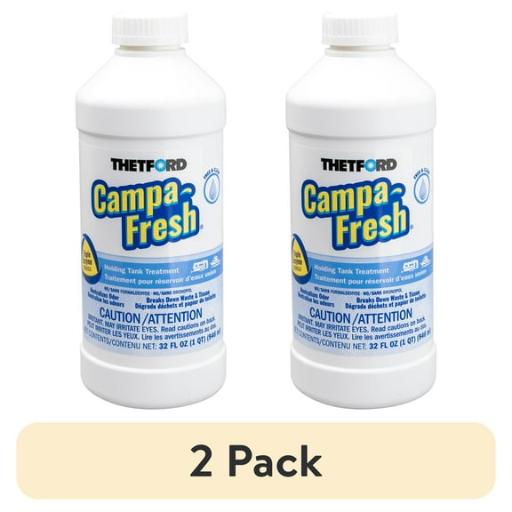(2 pack) Thetford Campa-Fresh® Free & Clear RV and Marine Holding Tank Treatment, 32-oz Liquid (96742)