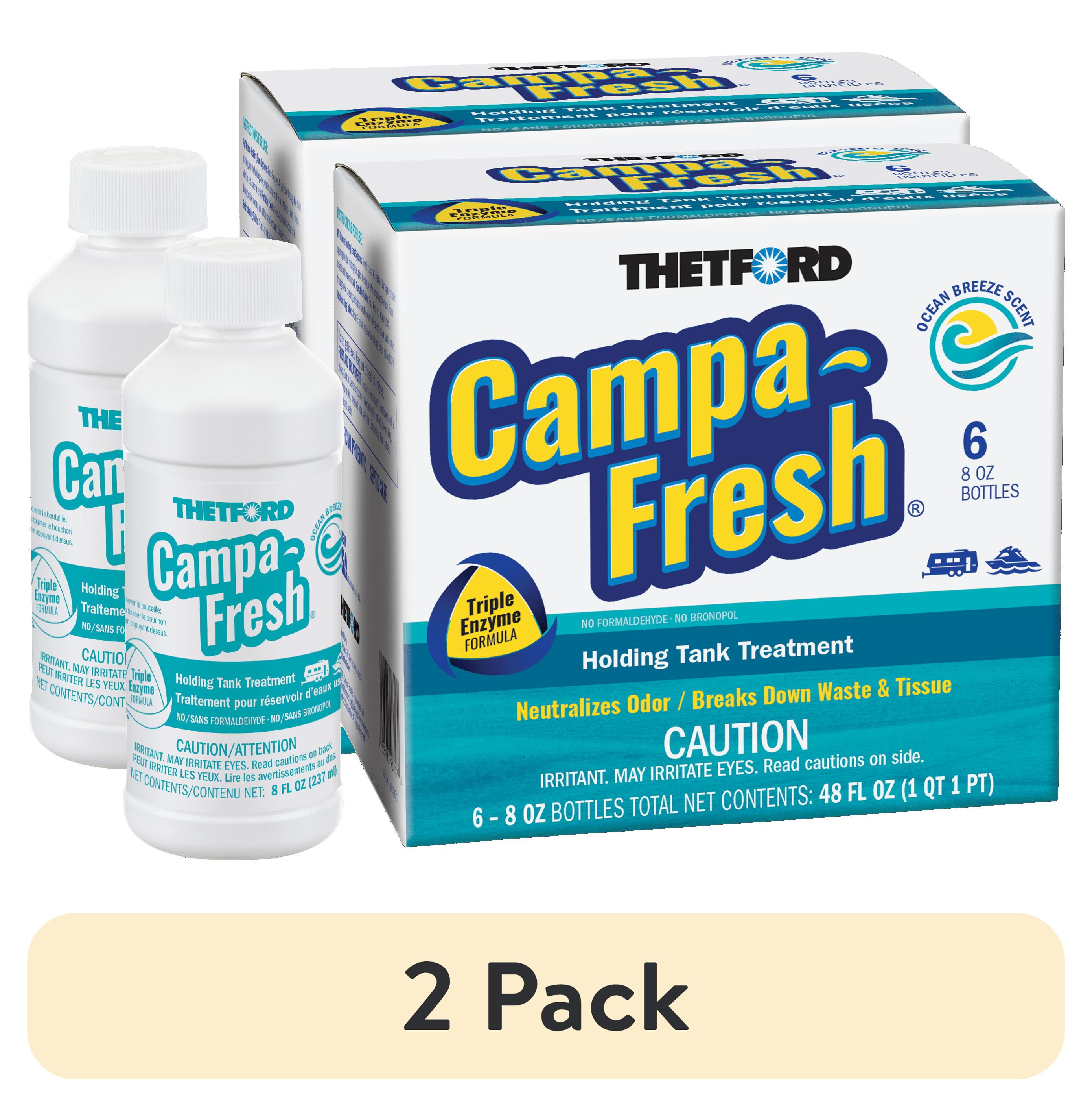 (2 pack) Thetford Campa-Fresh® Ocean Breeze 6x8 oz Liquid Holding Tank Treatment. RV Sewer System Accessories
