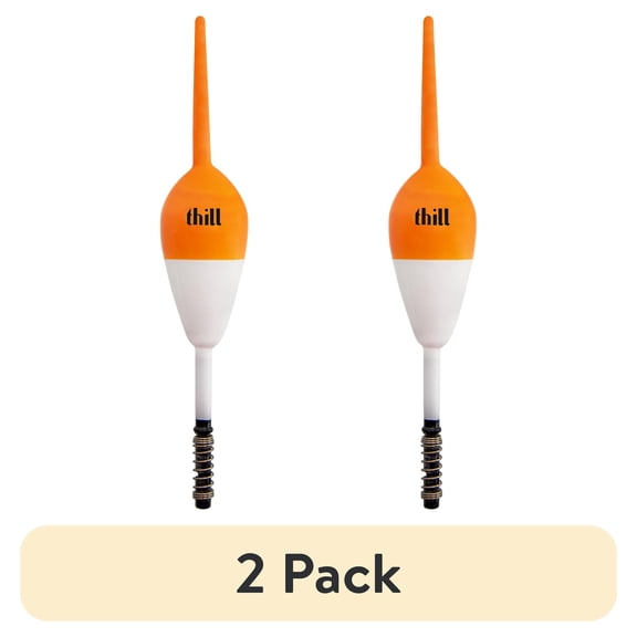 (2 pack) Thill America's Favorite Float 1” Oval 5 1/2" Spring Orange