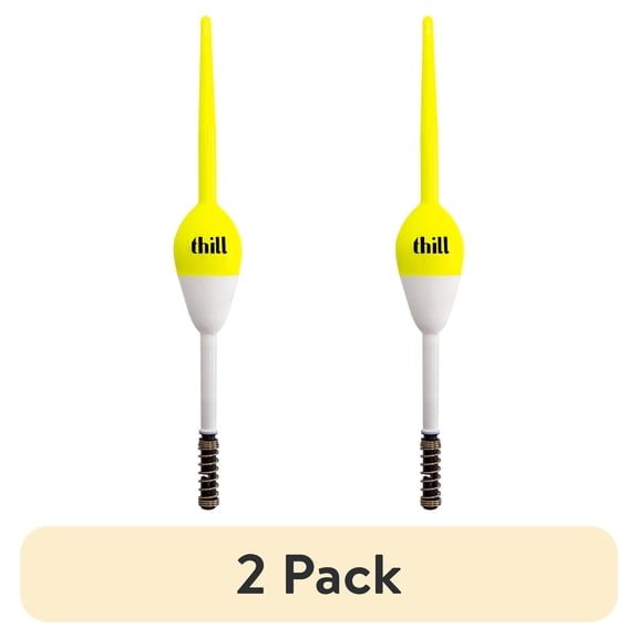 (2 pack) Thill America's Favorite Float 3/4" Oval 5 1/2" Spring Yellow