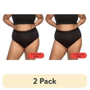(2 pack) Thinx For All Leaks Women’s Hi-Waist Incontinence Underwear, Size Extra Large, Black