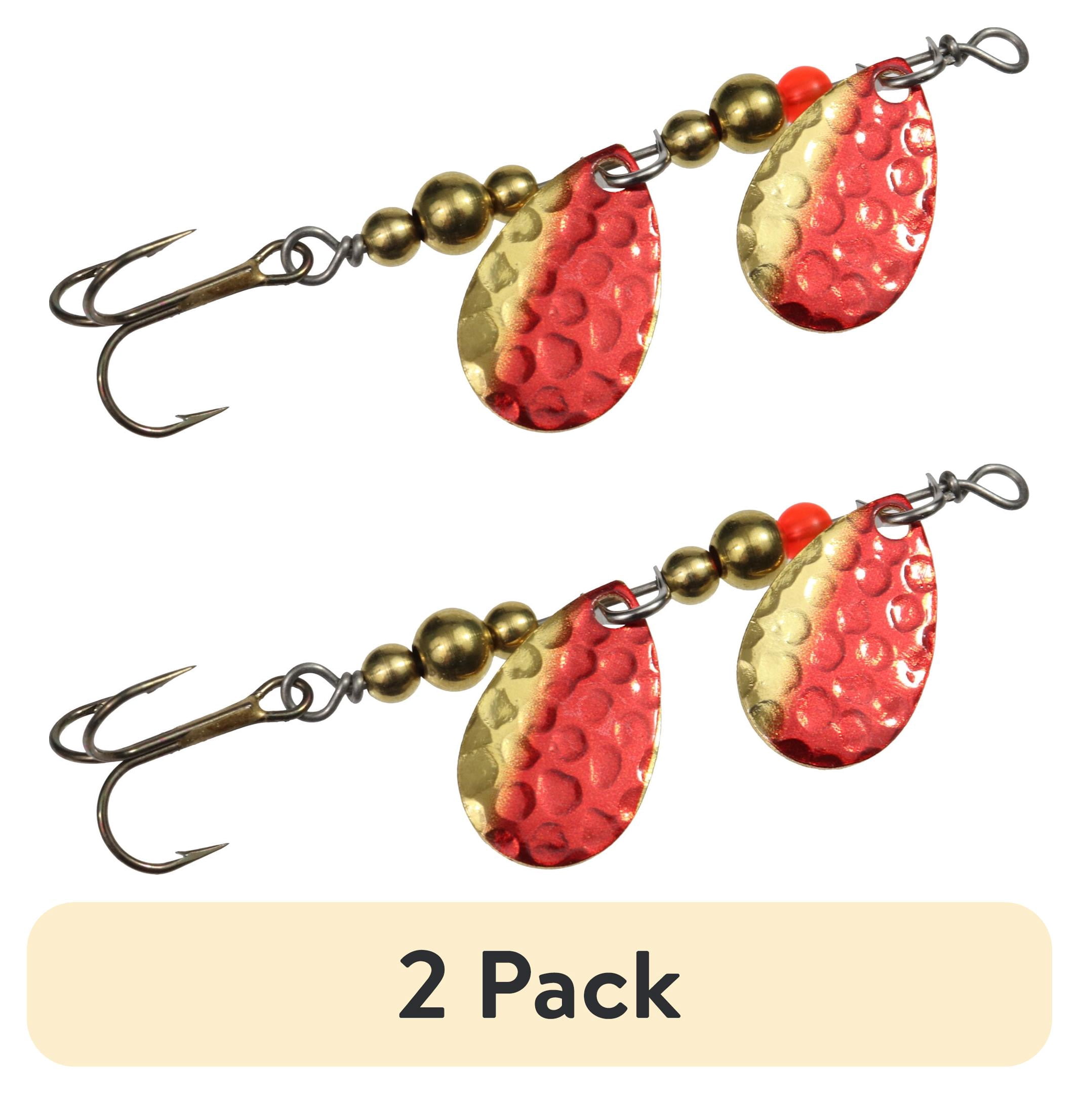 (2 pack) Thomas Double Spinn 1/6 oz. Gold/Red