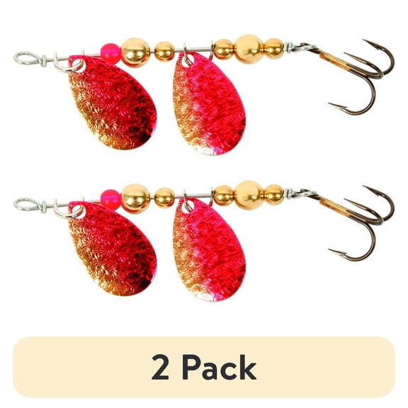 (2 pack) Thomas Double Spinn 1/6oz 2.5'' Gold/Red