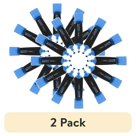 (2 pack) Thornton's Office Supplies ClearTip Highlighters, 5.0mm, Chisel Tip, Choice of Color