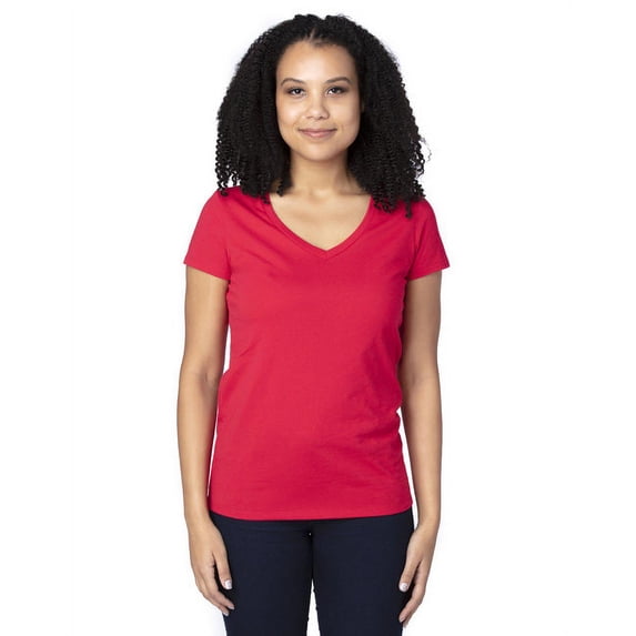 Thread Fast Apparel (2 pack) Threadfast Apparel 200RV Women's Ultimate CVC V-Neck T-Shirt ...