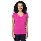 Thread Fast Apparel (2 pack) Threadfast Apparel Women's Ultimate V-Neck T-Shirt - HOT PINK ...