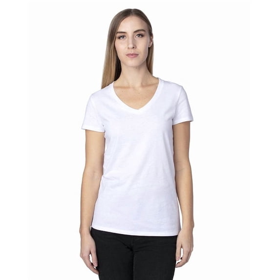 Thread Fast Apparel (2 pack) Threadfast Apparel Women's Ultimate V-Neck T-Shirt - WHITE - M ...