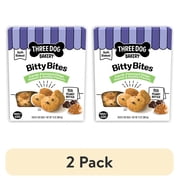(2 pack) Three Dog Bakery Bitty Bites Trio Soft Baked Cookies for Dogs, 13oz