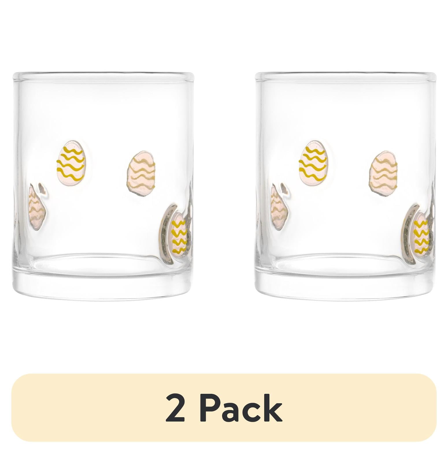 (2 pack) Thyme & Table 12 fl oz Easter Egg Charm Drinking Glasses, Set of 2