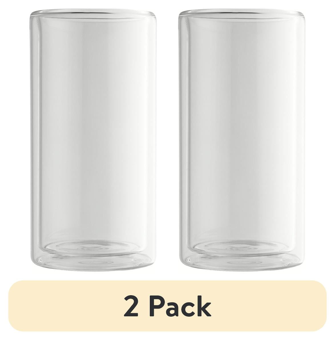 (2 pack) Thyme & Table 16 fl oz Clear Double-Wall Drinking Glass, 1 Piece