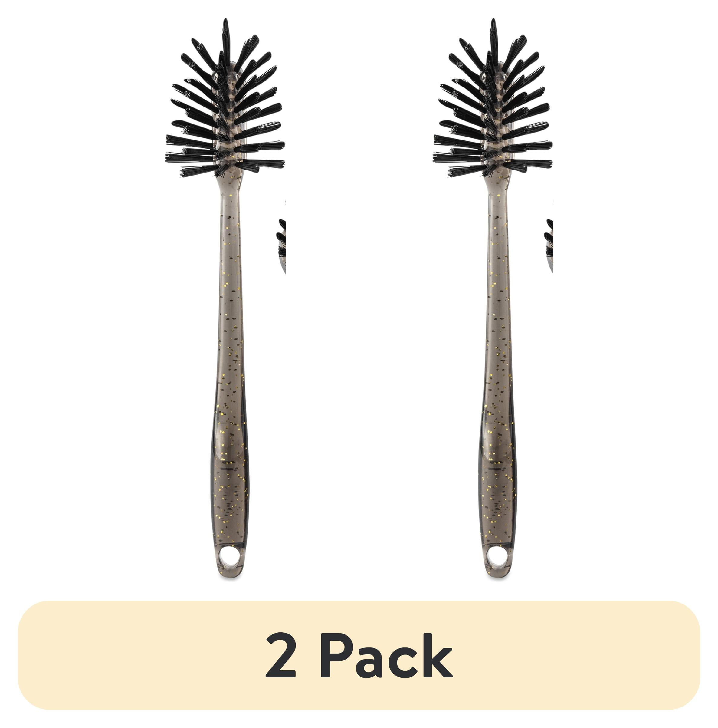 (2 pack) Thyme & Table 2 Piece Kitchen Sink Brush Set, Gold
