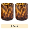 thumbnail interactive-video image 1 of (2 pack) Thyme & Table 12 fl oz Brown Tortoise Drinking Glasses, Set of 4, 1 of 8