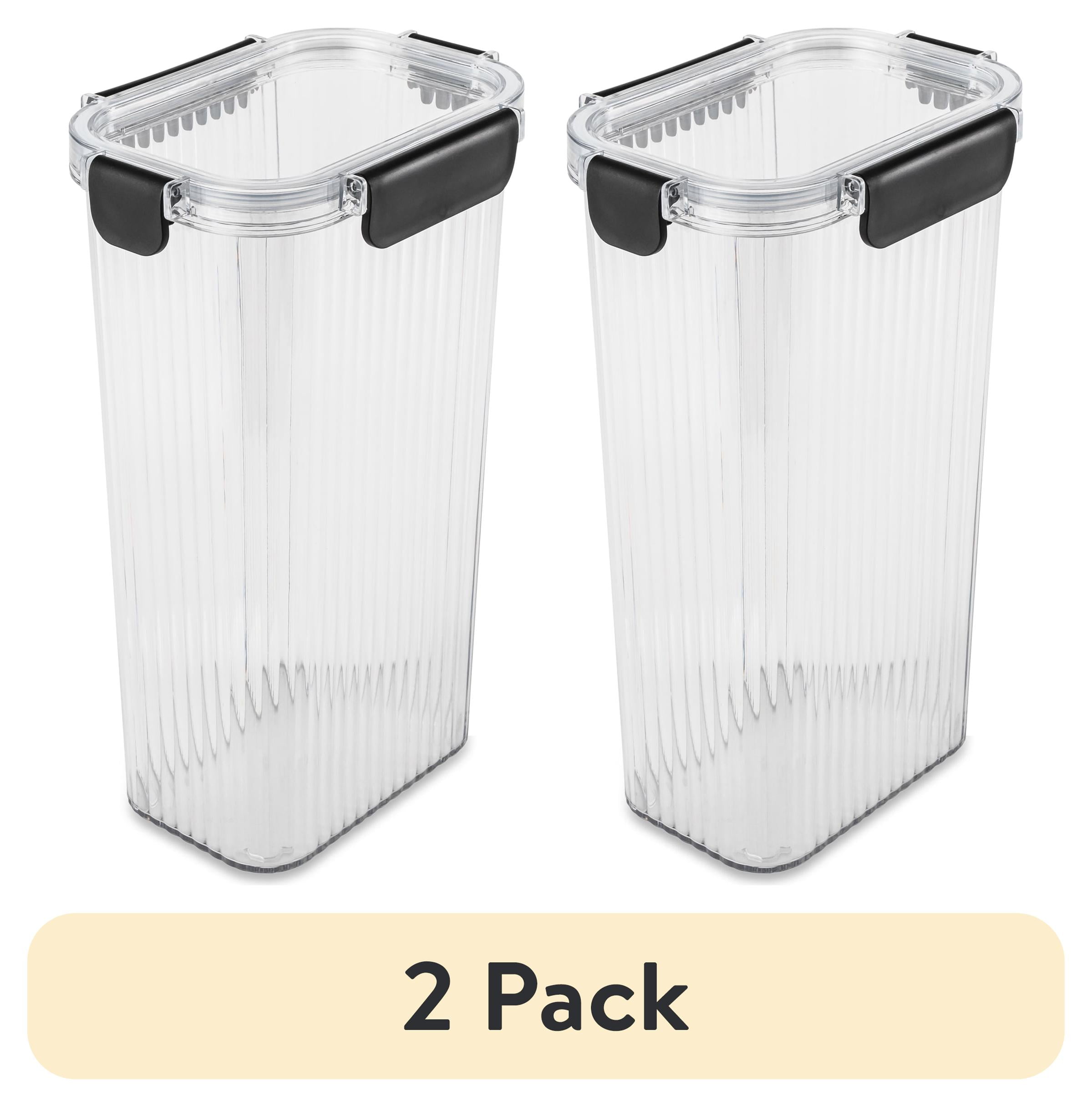 (2 pack) Thyme & Table 9.3 Cup Plastic Pantry Storage Container, Clear