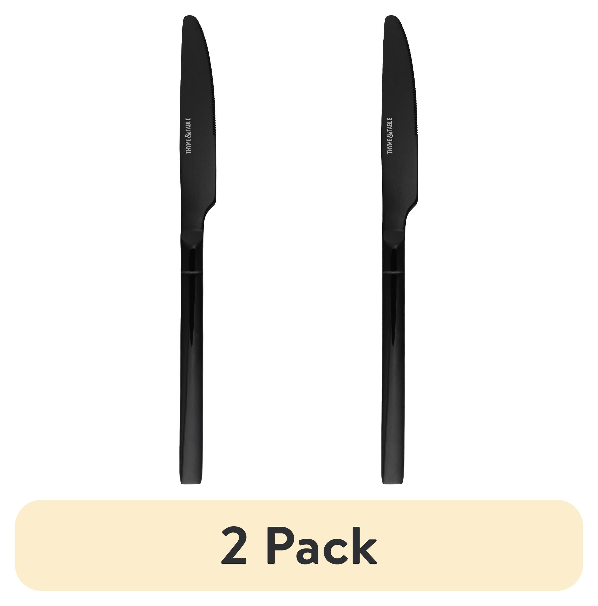 (2 pack) Thyme & Table Arden Black Stainless Steel Dinner Knife