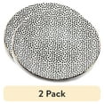 thumbnail image 1 of (2 pack) Thyme & Table Dot Ceramic Salad Plate Black and White, 1 of 6