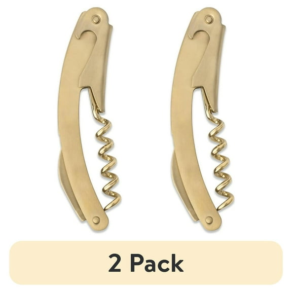 (2 pack) Thyme & Table Gold Waiter's Wine Corkscrew