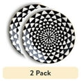 thumbnail image 1 of (2 pack) Thyme & Table Medallion Ceramic Salad Plate Black and White, 1 of 6