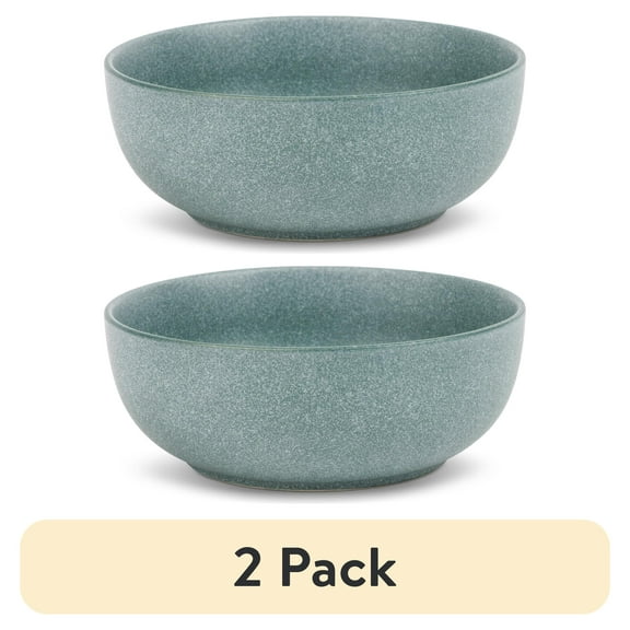 (2 pack) Thyme & Table Caspian Ceramic Bowl Green