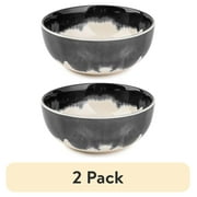 (2 pack) Thyme & Table Stoneware Drip Cereal Bowl, Grey