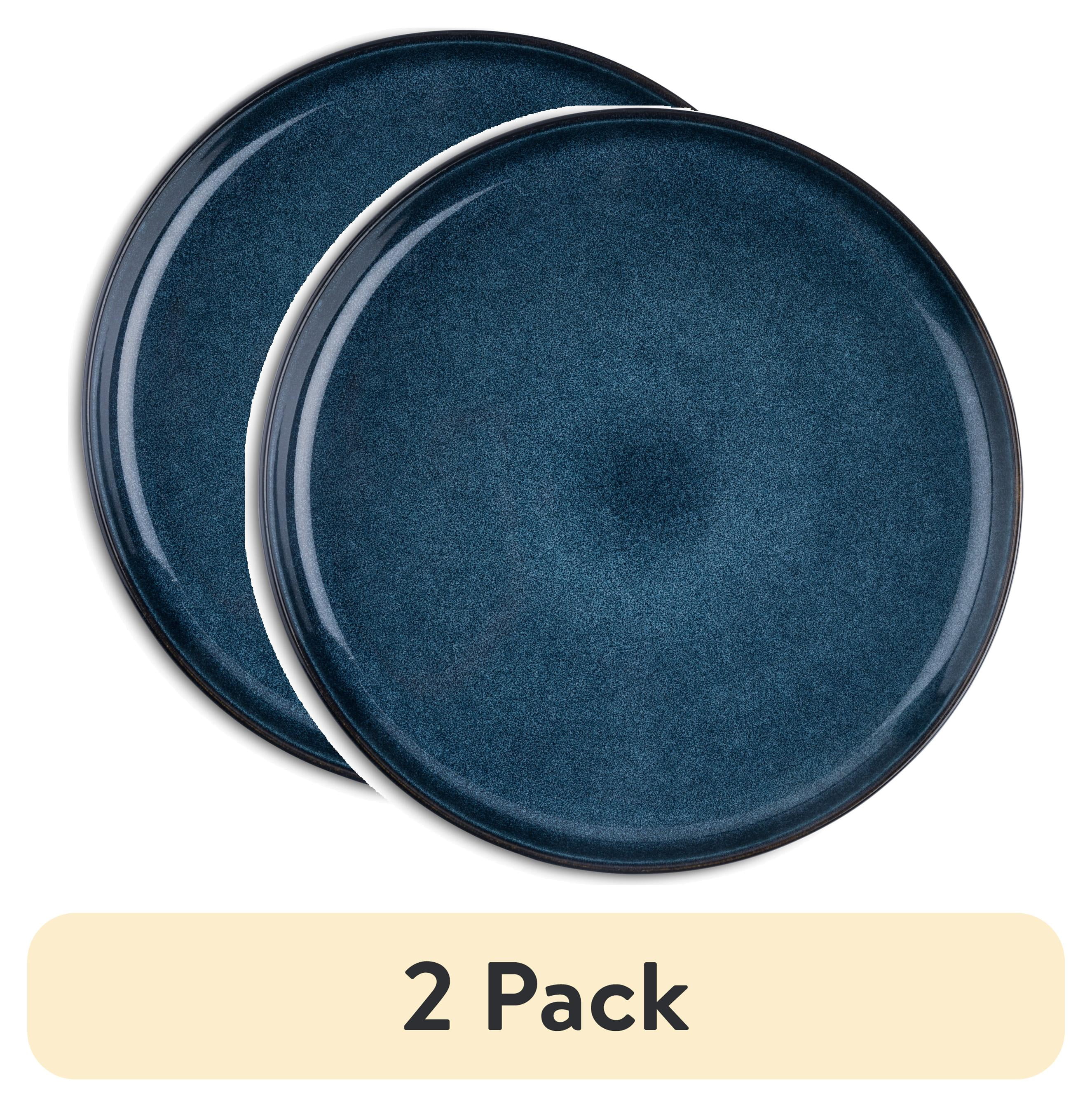 2 pack) Thyme & Table Altantic Blue Ceramic Dinner Plate - Walmart.com