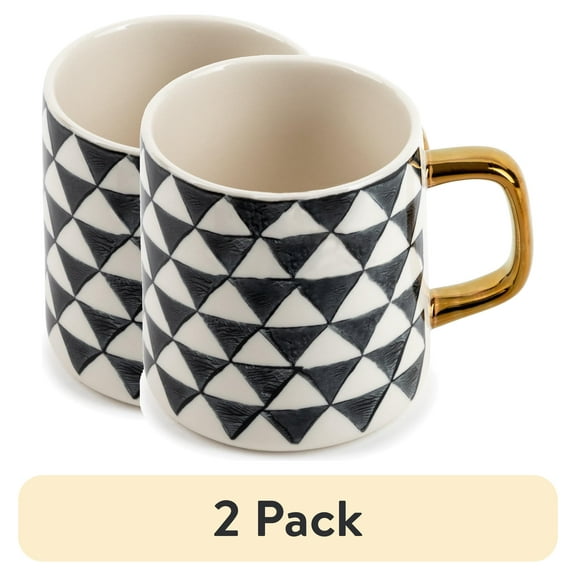 (2 pack) Thyme & Table 14 fl oz Medallion Stoneware Mug