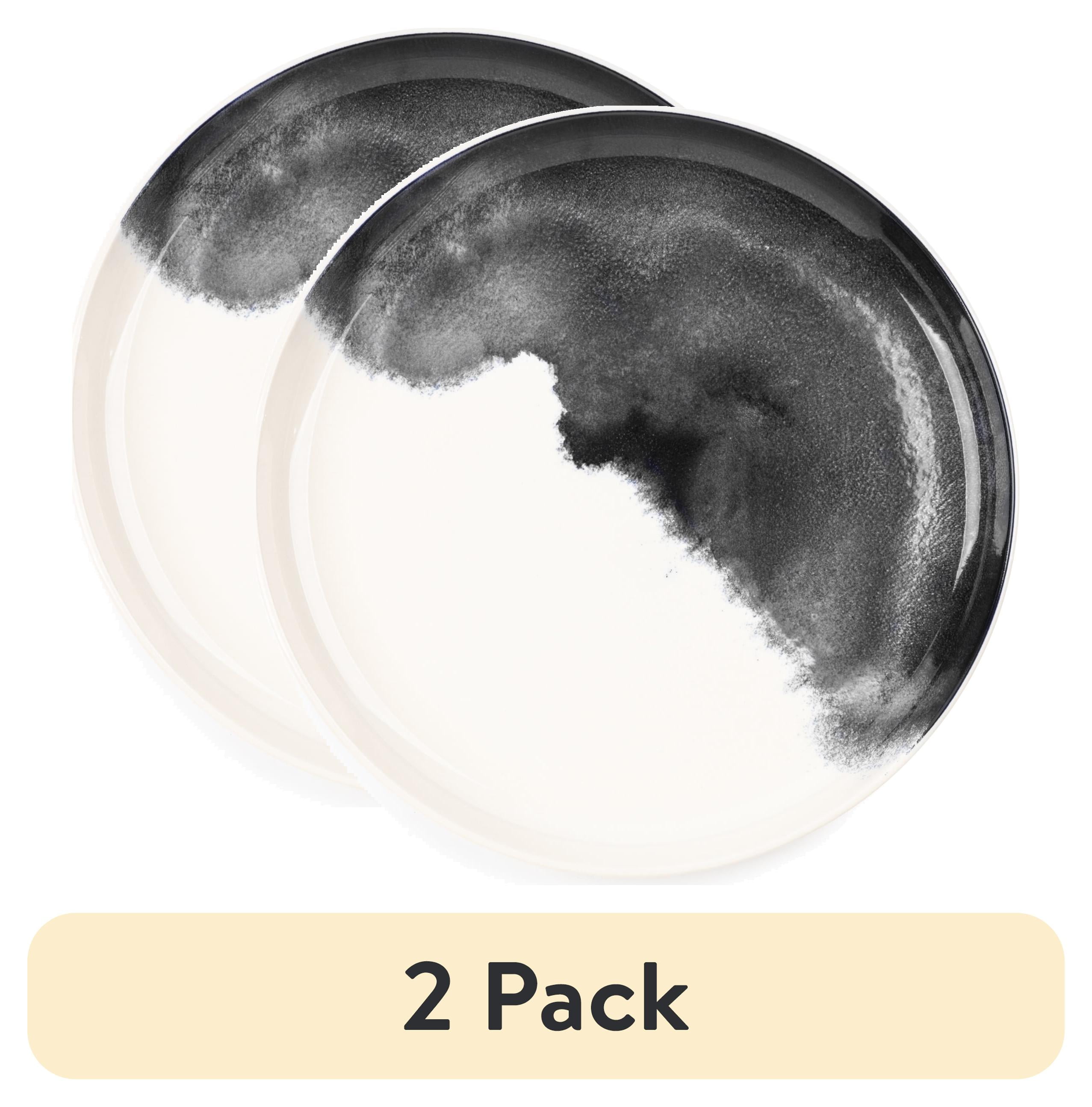 (2 pack) Thyme & Table Stoneware Drip Dinner Plate, Grey