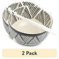 thumbnail interactive-video image 1 of (2 pack) Thyme & Table Triangle Ceramic Ramen Noodle Bowl with Chopsticks, 1 of 7