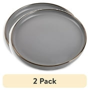 (2 pack) Thyme & Table Stoneware Ava Salad Plate, Grey