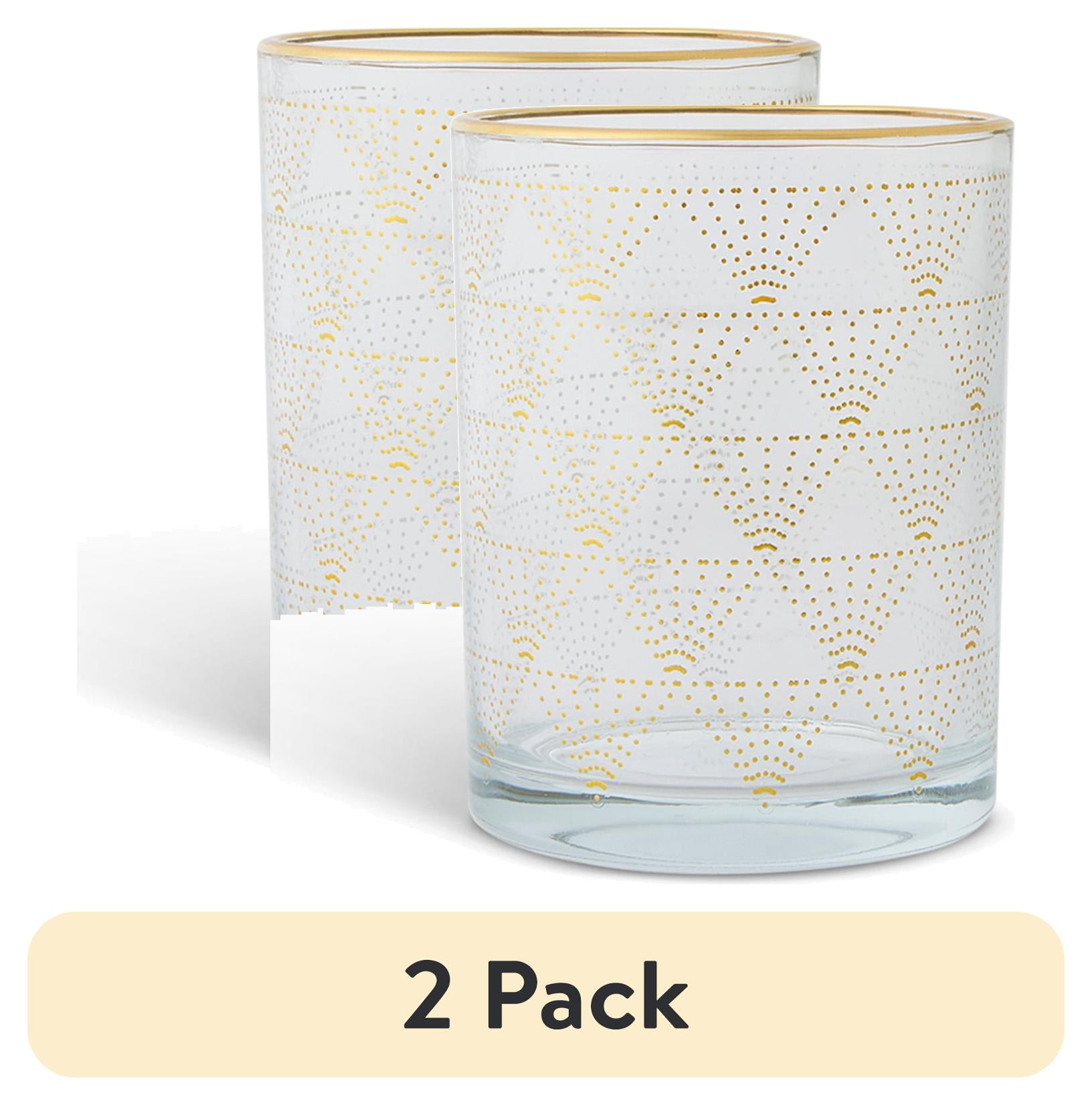 (2 pack) Thyme & Table 11 fl oz Diamond Print Whiskey Rocks Glass - Walmart.com