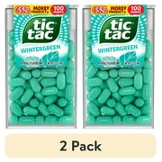(2 pack) Tic Tac Wintergreen Hard Candy Fresh Breath Mints, 1.7oz