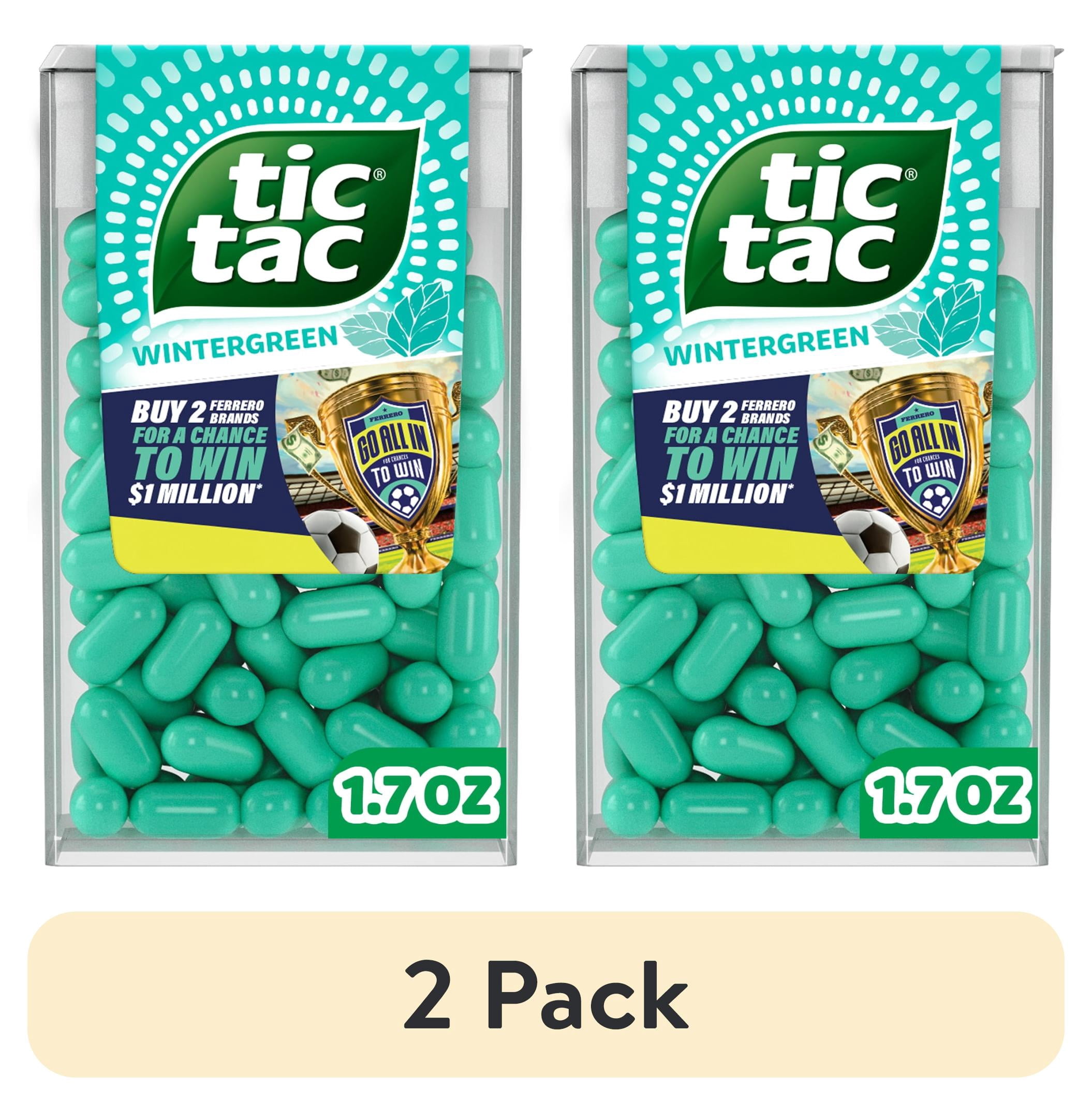 2 pack) Tic Tac Wintergreen, On-the-Go Breath Mints, Pocket-Sized