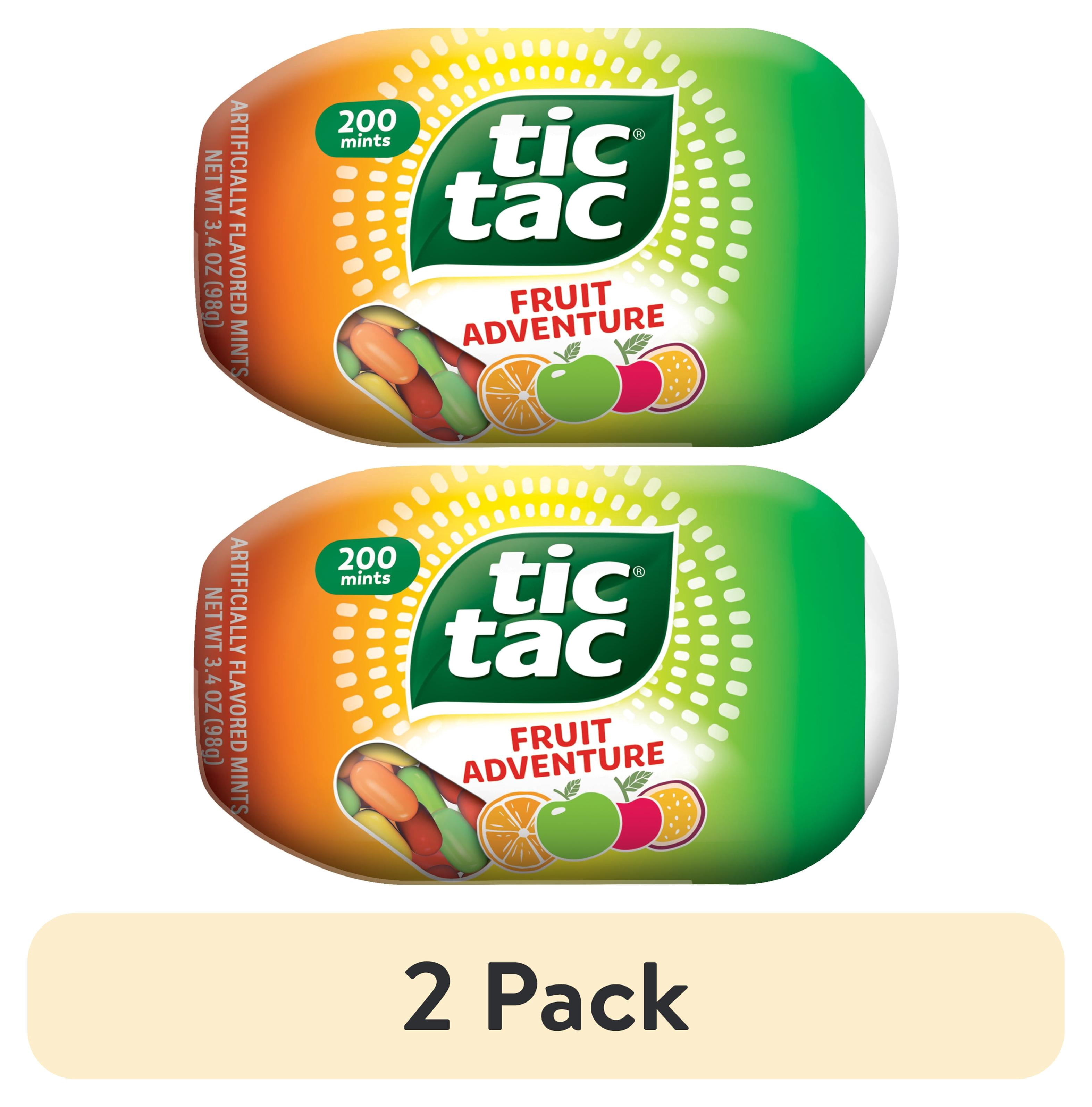 (2 pack) Tic Tac Fruit Adventure, On-the-Go Pocket-Sized Mints, 200 pieces, 3.4 oz Single Pack