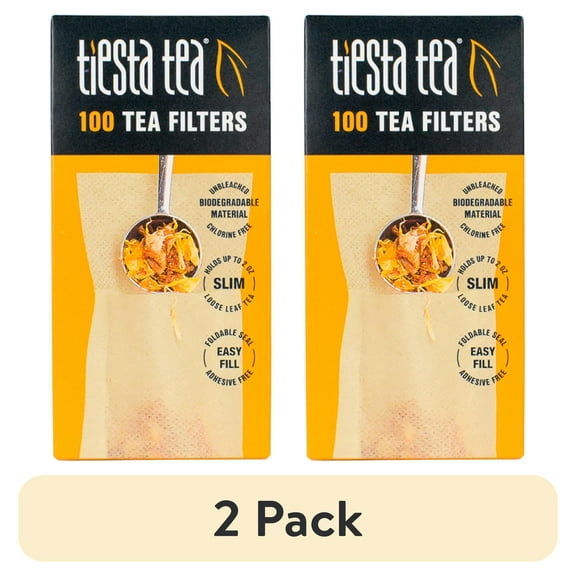 (2 pack) Tiesta Tea 100ct Tea Filters for Loose-Leaf  Herbal Tea