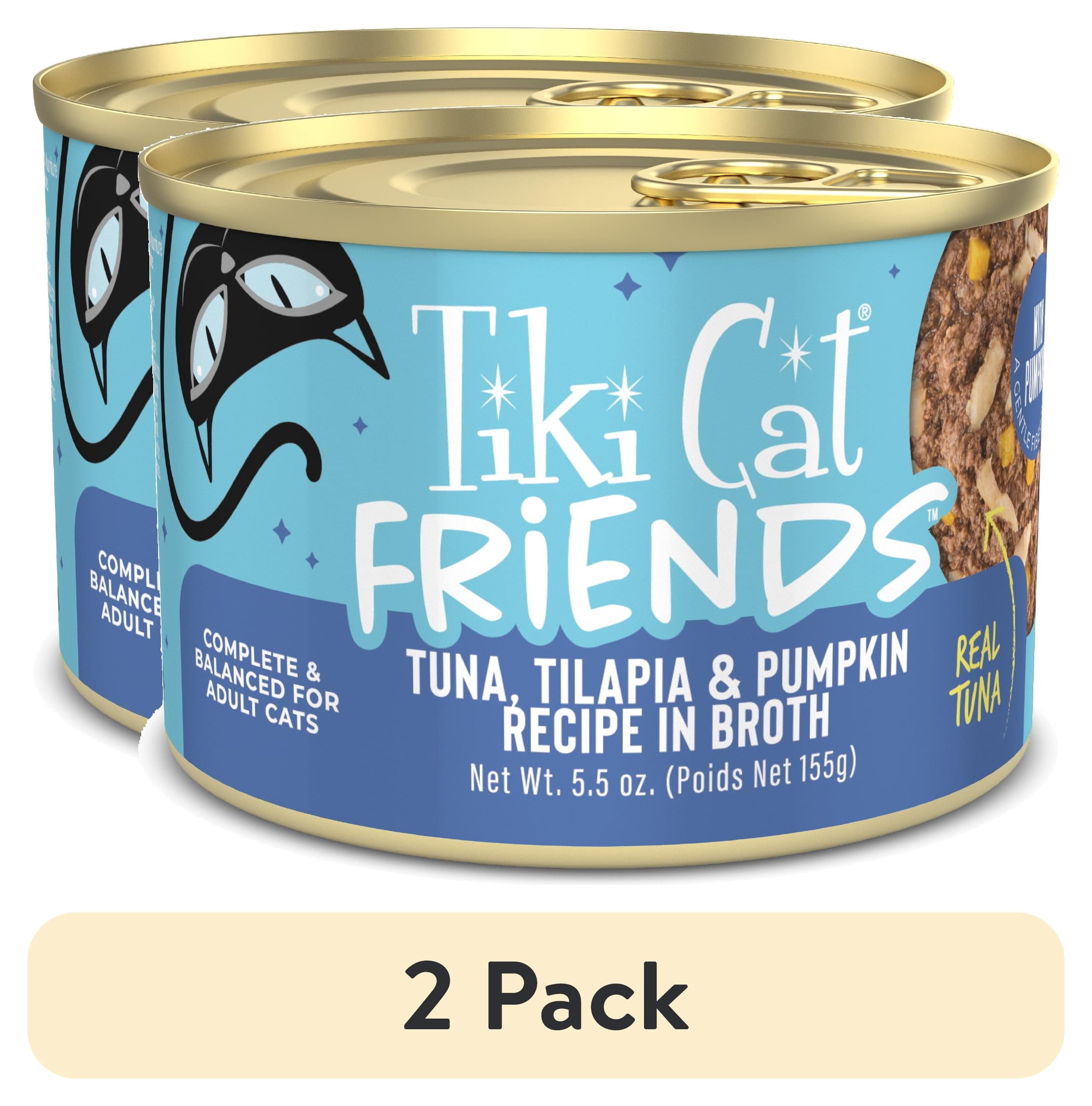 (2 pack) Tiki Cat Friends Tuna, Tilapia & Pumpkin, 5.5 oz. Can