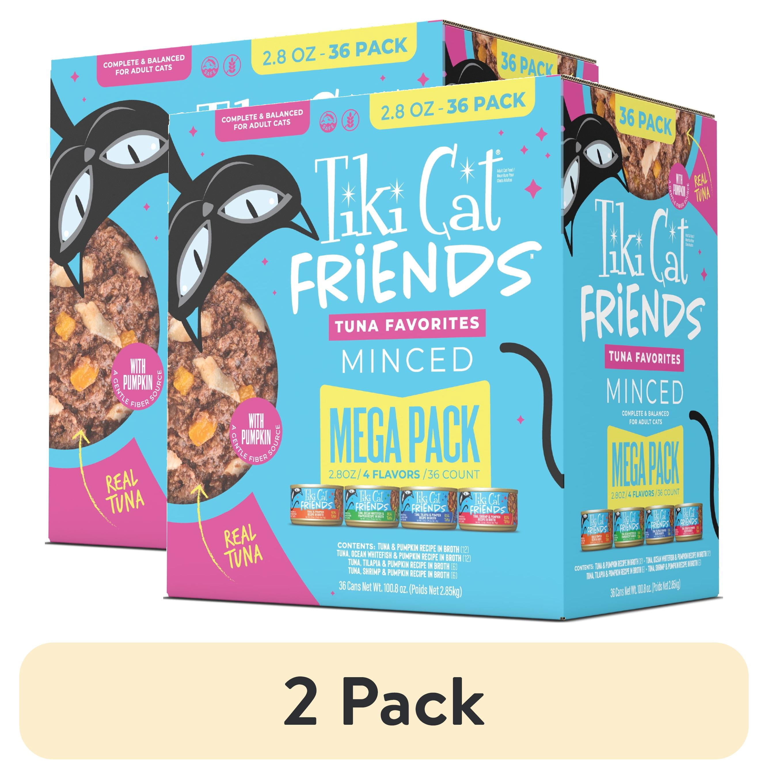 (2 pack) Tiki Cat Friends Wet Cat Food Mega Pack, Tuna Favorites, 2.8 oz. cans (36 Count)