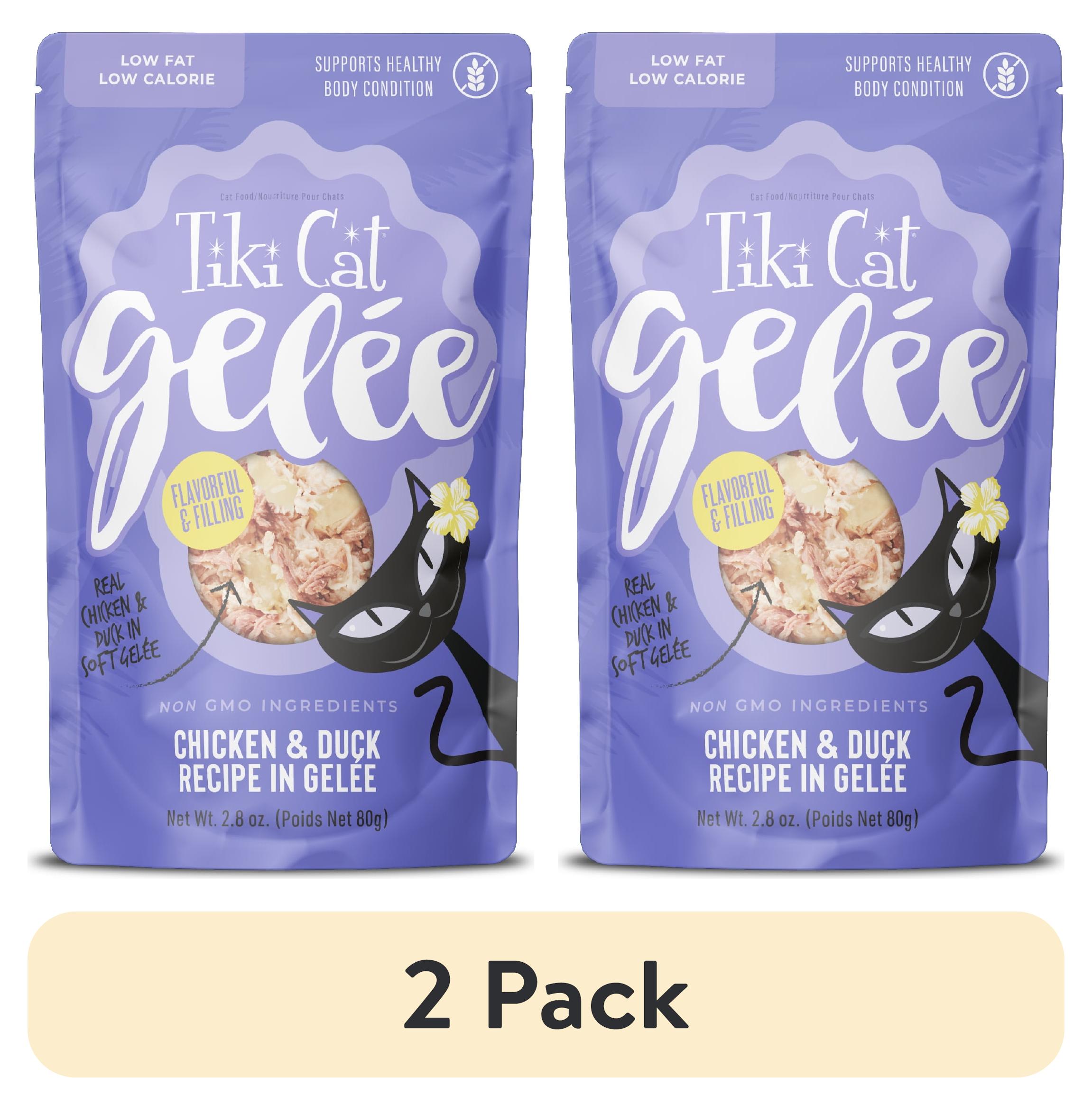 (2 pack) Tiki Cat Gelee Wet Cat Food, Chicken & Duck, 2.8 oz. Pouch
