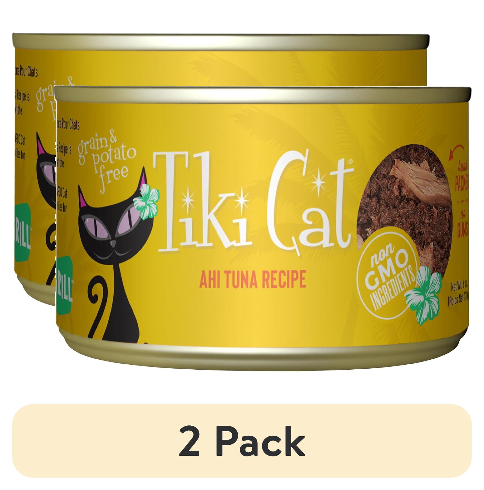 (2 pack) Tiki Cat Grill Wet Cat Food, Ahi Tuna, 6 oz. Can