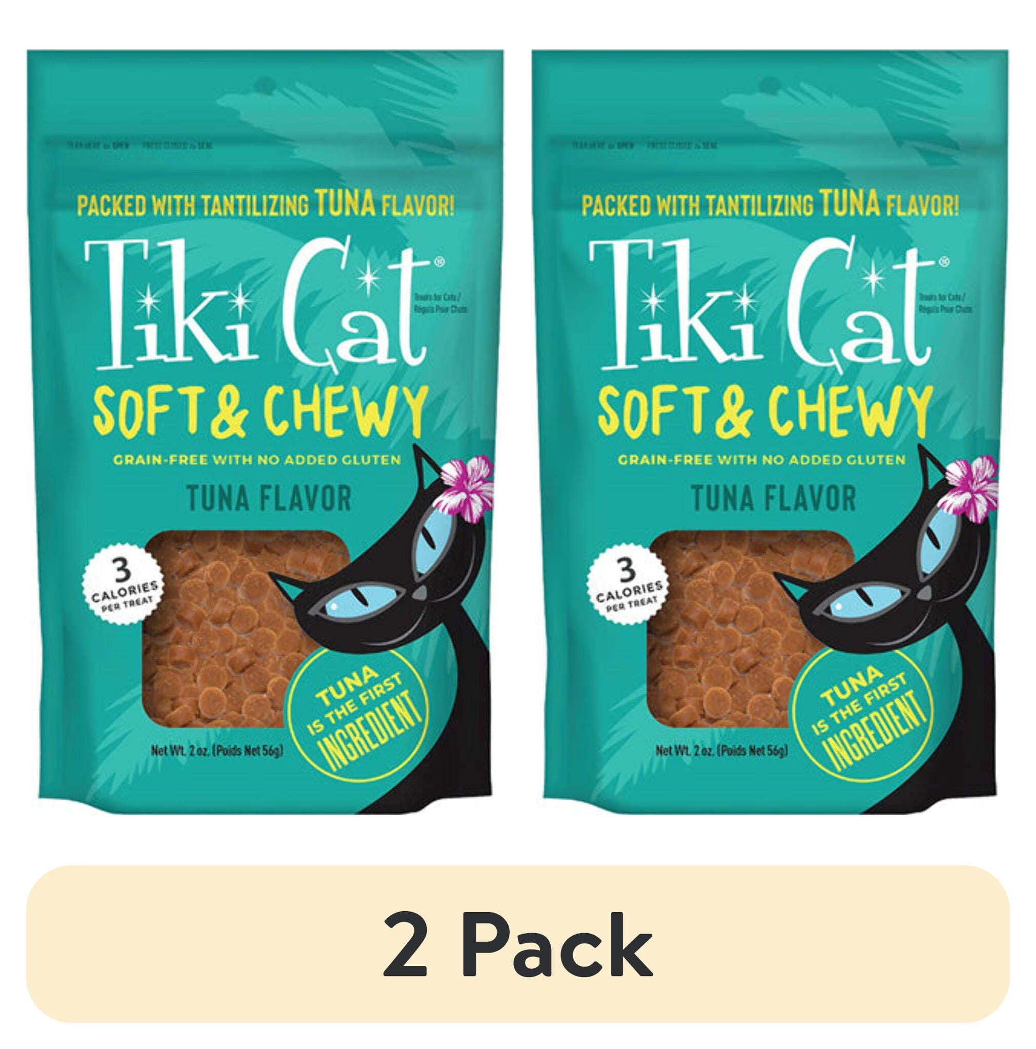 (2 pack) Tiki Cat Soft & Chewy Tuna Flavor Treats, 2 oz. Bag
