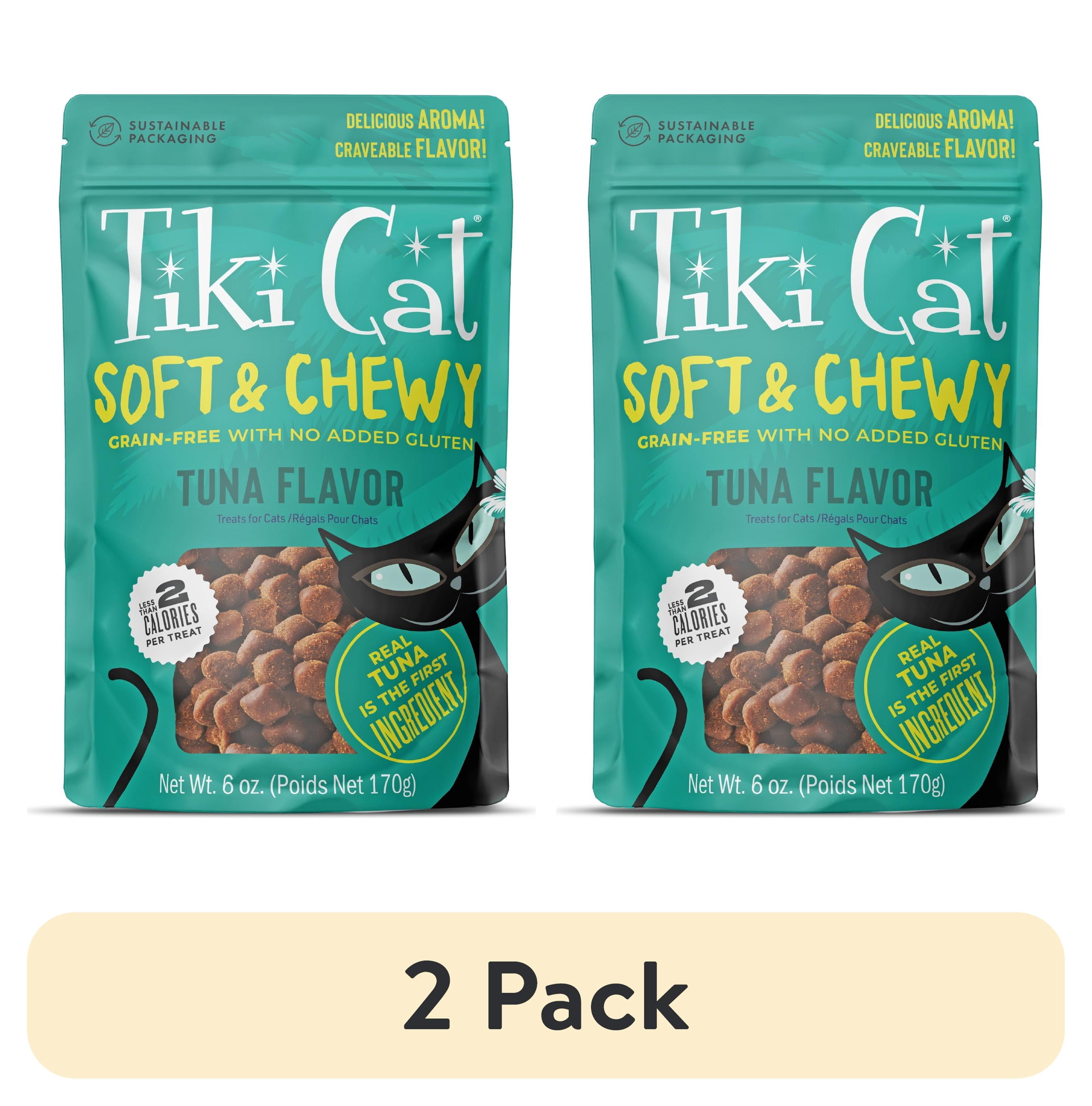 (2 pack) Tiki Cat Soft & Chewy Tuna Flavor Treats, 6 oz. Bag