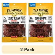 (2 pack) Tillamook Country Smoker Zero Sugar Jerky, Original, 6.5 oz