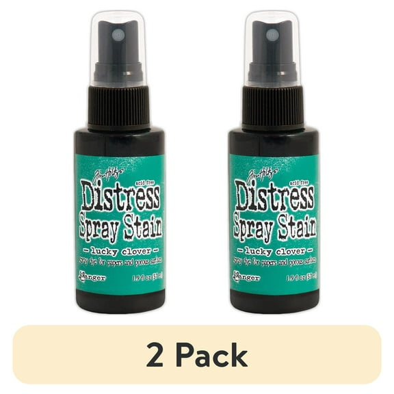 (2 pack) Tim Holtz Distress Spray Stain 1.9oz-Lucky Clover