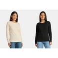 thumbnail image 1 of (2 pack) Time and Tru Women's Thermal Tee with Long Sleeves, Size XS-XXXL, 1 of 3