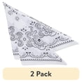 thumbnail image 1 of (2 pack) Time and Tru Women's Western Star Bandana, Arctic White, One Size Fits Most, 1 of 3