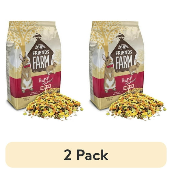 (2 pack) Tiny Friends Farm Russel Rabbit, Food 5.5lb