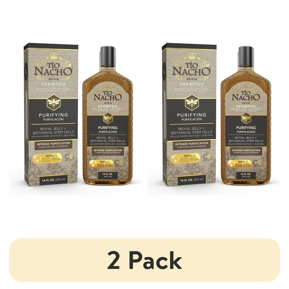 (2 pack) Tio Nacho Purifying Shampoo, with Royal Jelly, Nourishing, All Hair Types for Adults/Teens 14 fl oz