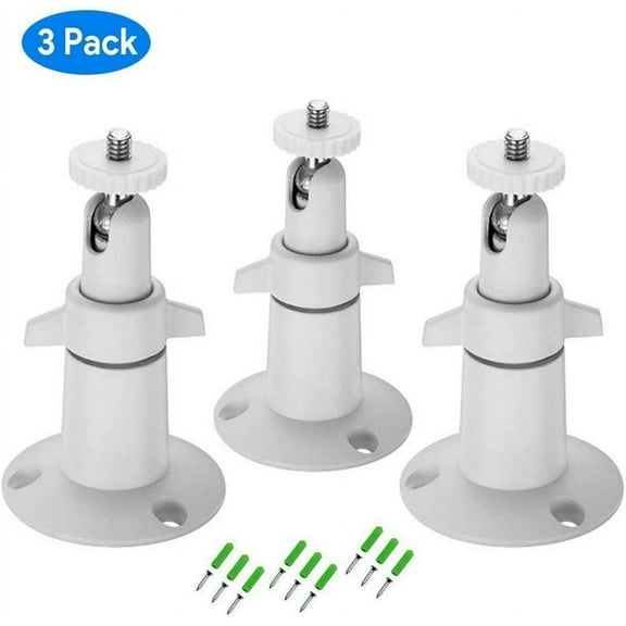 (2 pack) TiokMc Adjustable Security Wall Mount for Arlo Cameras, White, 3 Pack