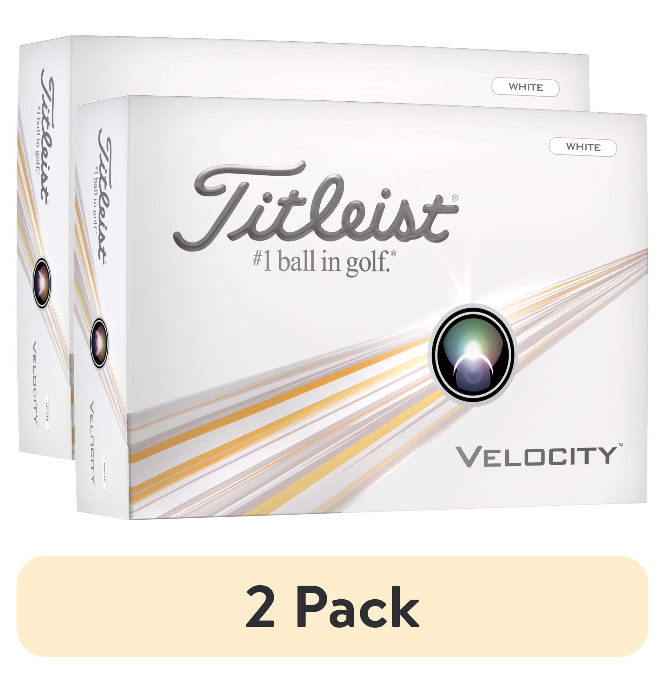(2 pack) Titleist 2024 Velocity Golf Balls, 12 Pack, White