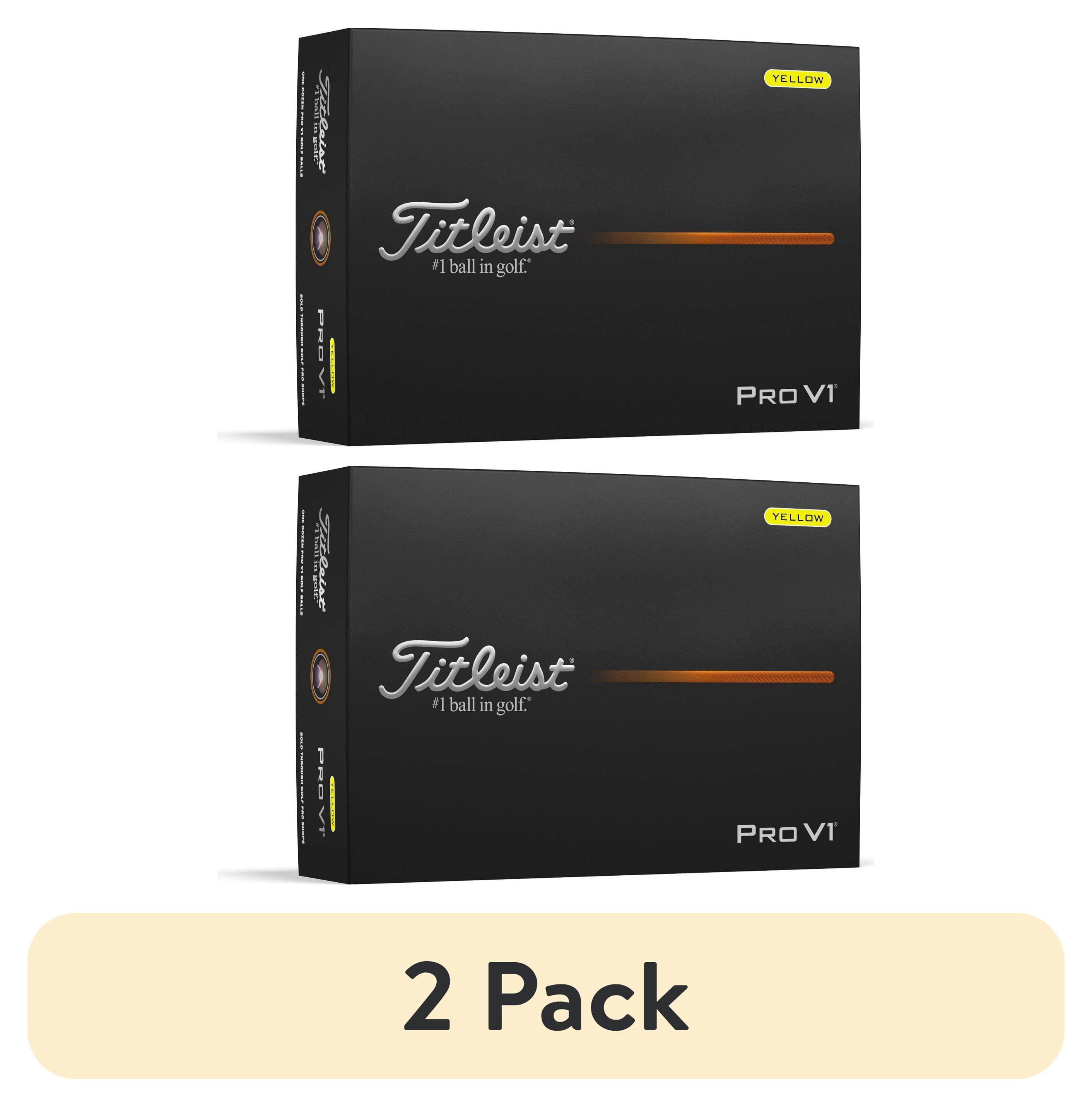 (2 pack) Titleist 2025 Pro V1, Yellow, 12pk